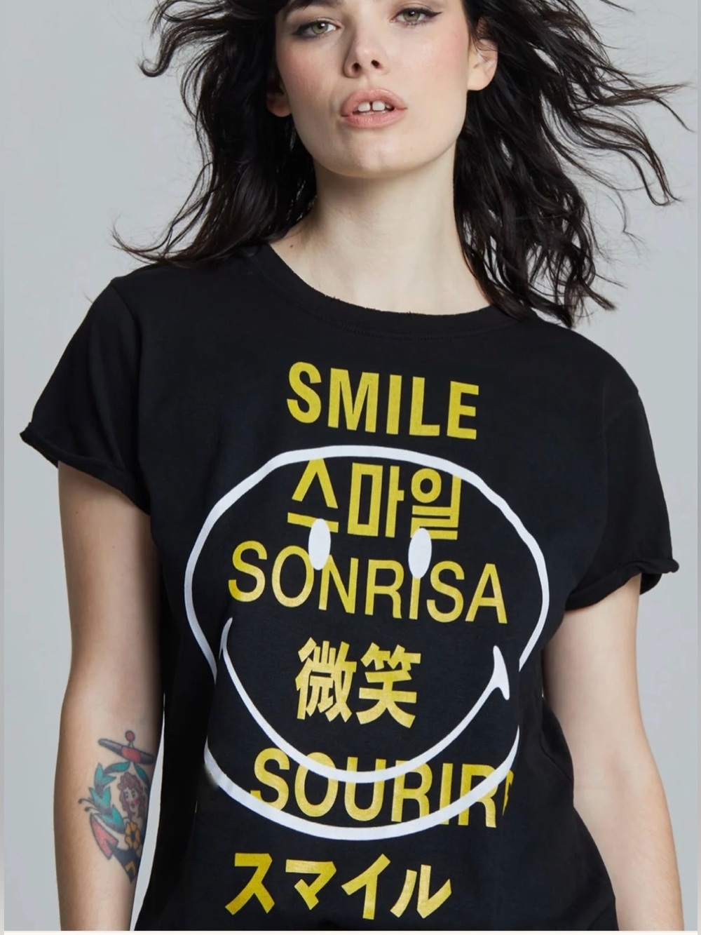 Smiley Smile Black Tee